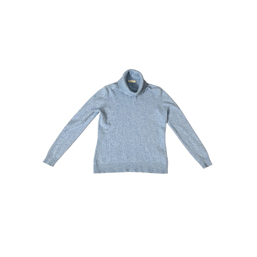 Woolovers‎ Blue 100% Lambswool Roll
Neck Sweater Medium